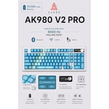 Ak980v2 Pro 8000 Hz Kablosuz Mekanik Oyun Klavyesi-tft Ekranlı-rapid Trigger