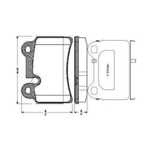 Vw Touareg Arka Fren Balatasi 2003-2014 Bosch 0986tb3075