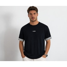 Cazador Erkek T-shirt Dokuma Kısa Kol 44710 Laciver Lacivert