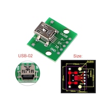 Mini Usb To Dip Çevirici Pcb Usb Haberleşme Deney Prototip 5V Usb