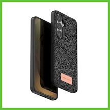 Bezos Onegif Samsung Galaxy S26 Plus Uyumlu Bright Simli Kapak - Siyah Dmc