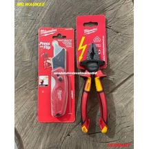Milwaukee Pro Set 160mm Pense Cobalt Çelik 1000v Katlanır Maket Bıçagı 2li Diğer