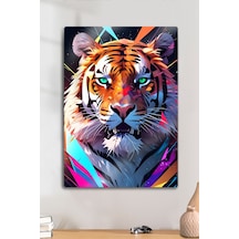 Metal Parlak Baskı - Tiger, Kaplan Dekoratif Tablo