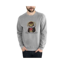 Undertale Queen Os Baskılı Gri Erkek Örme Sweatshirt