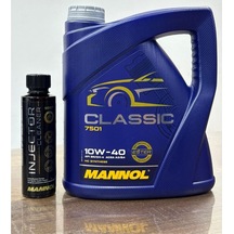 Mannol 10W-40 Mannol Classic Yüksek Performanslı Motor Yağı + Yüksek Etkili Injector Cleaner 250 ML Benzin Enjektör Temizleyici