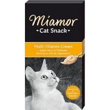 Miamor Cream Multi-Vitamin Ek Besin ve Kedi Ödül Maması 6x15 Gr