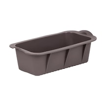 30003 Silikon Ekmek Kalıbı Dikdörtgen Kek Kalıbı Antrasit 7 25cm Diğer