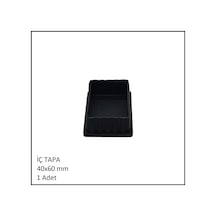 Plastik İç Tapa, Profil Tapası, Dikdörtgen, Siyah, 40x60 Mm Siyah