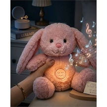 Tavşan Peluş Oyuncak Uyku Arkadaşı Nefes Alan Müzikli 30cm Tavşan Nefes Alan Çok Renkli
