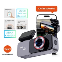 X4 2 Kameralı Ekranlı Wifi Araç Dvr Kamera 512gb Destekli G Sensö