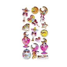 Sticker Kabartmalı Sticker Defter, Planlayıcı Etiket Pullu-814 -17x9 Cm - Sihirli Asa