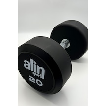 Alin Sport 20 Kg Kauçuk Kaplı Profesyonel Olimpik Dumbbell Dambıl - Beyaz Alin