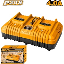 Ingco FCLI2034E Hızlı Akıllı Şarj Cihazı 20V 4.0Ah 2 Portlu