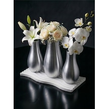 Elegance Serisi - Dörtlü Vazo Set - Renkli - Kendinden Hoş Kokulu - Dekoratif Set - Çiçekler Dahil Değildir 89108831