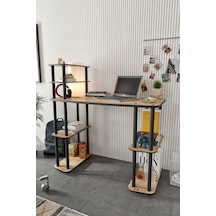 Yeni Nesil Aydınlatmalı Çalışma Masası Safir Meşe Meşe