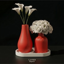 3lü Premium Avangard - Vazo Set - Özel İşçilik - Lüks Tasarım 98908205