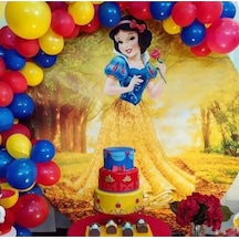 Pamuk Prenses 30 Adet Balon Demeti Konsepti Balon Seti Kırmızı - Koyu Mavi - Sarı