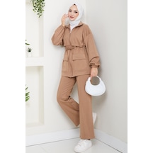 Kapak Cepli Oysho İkili Takım 1652 - Vizon Vizon