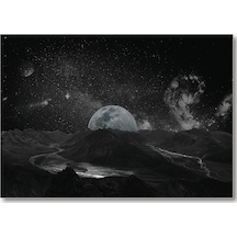 Cakasepetim Gece Doğa Gezegenler Ahşap Mdf Tablo