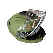Ls5 Helmets Çeneden Açılır Kask Vizörlü Yeşil Gri