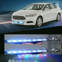 Rüzgar Enerjisi İle çalışan Oto Mavi Led çakar Lamba ( 2 Li