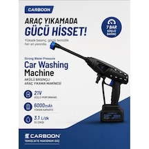 Carboon Car-8103 21v 22.000rpm 6.000 Mah Batarya Basınçlı Araç Yıkama Makinesi Oto Yıkama Makinası Tazdik Tabancası