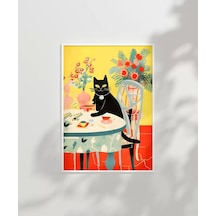 Çerçevesiz Poster Çiçekler Ve Zarif Misafir