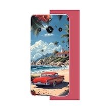 Realme 11 Pro-11 Pro Plus Uyumlu Palm Sahil Baskılı Silikon Kılıf Renkli