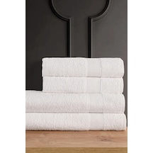 Blanc 4'lü Banyo Havlu Seti Havlu Banyo Havlusu I Hamam Seti I Çeyiz Havlusu - Beyaz Gri