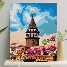 Sanat Sayılarla Boyama Tuval Seti Fırça Boya Dahil Çıtalı 40x50 Cm - Galata Diğer
