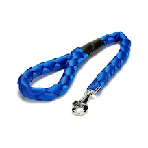 Doggie Dokumadan El Yapımı Örgülü Köpek Gezdirme Kayışı M 2.5 x 120 CM Royal Mavi
