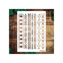 Kk Swords Stencil Tasarım Br025 - Dekoratif Duvar Ve Eşya Boyama Şablonları 21 X 30 Cm