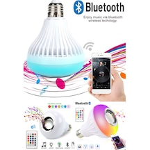 Kumandalı Bluetooth Hoparlörlü Akıllı Rgb Ledli Ampül Müzikli Ampül Ses Bombası