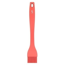 Lurch - Platin Silikon Pasta Fırçası 25,5 Cm Somon - Yanmaz, Yapışmaz, Bükülmez, Çizmez, Tat Ve Koku Bırakmaz - 240071 Sarı - Pembe