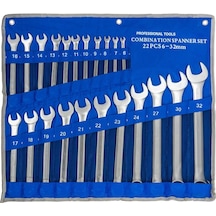 6104 Kombine Anahtar Takımı 6-32 Mm 22 Parça Bez Çantalı