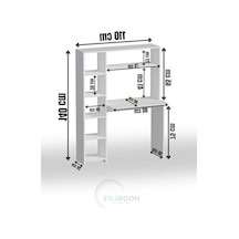 Duru Kitaplıklı Çalışma Masası, Antrasit Renk Seçeneği 120x60