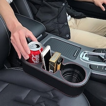 Bozuk Para Yan Cep Konsol Yan Cep Deri Kapak Araba Bardak Tutucu Otomatik Ön Koltuk Düzenleyici Cep Telefonu Tutucu S Genel