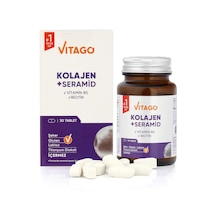 Vitago Premium Hidrolize Kolajen, Seramid, Biotin Içeren 30 Tablet