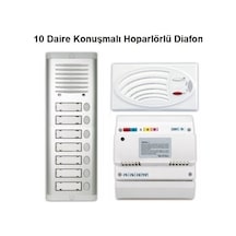 10 Daire Konuşmalı Hoparlörlü Diafon