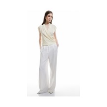 Koton Krep Kumaş Drape Detaylı Kolsuz Kruvaze Bluz Ekru 5sak60202pw Ekru