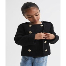 Kız Çocuk Reiss Siyah Esmie Tweed Ceket