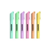 Kores Fosforlu Kalem Pastel Renkli 6 lı Set