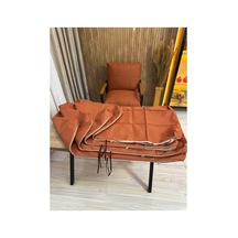 Outdoor Kumaş,bahçe Minderi,balkon Minderi,koruyucu Kılıf , 2-1-1 Takıma Uygun 4 Adet Pofuduk Model ,minder Kılıfı Turuncu