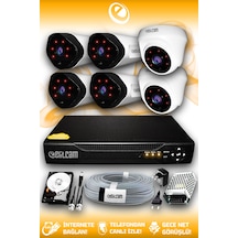 Elitcam 6 Kameralı Uzay 2 İç Kamera Set 2 TB HDD Full HD Gece Görüşlü Güvenlik Kamerası Sistemi Elitcam 6 Kameralı Uzay 2 İç Kamera Set 2 TB HDD Full HD Gece Görüşlü Güvenlik Kamerası Sistemi