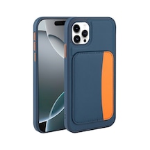 Zore İphone 11 Kılıf Kartlıklı Zore X-kart Silikon Kapak - Lacivert