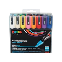 Uni Posca PC-5M 1.8-2.5 Su Bazlı Boyama Markörü Seti 16 RENK
