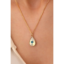 Sefa Gold 14 Ayar Altın Damla Füzyon Küp Zincir Kolye