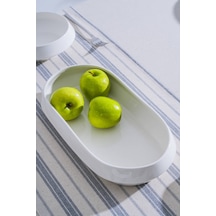 Acar Rumi Oval Sunum Kase - 35 Cm Beyaz