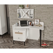 Trio White Ders Çalışma Masası %100mdf 2. Beyaz