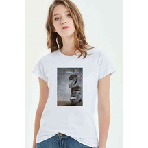 Dream Theater In Concert Metal Rock Baskılı Beyaz Kadın Tshirt